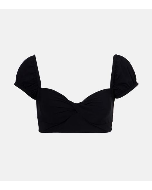 Top De Bikini Ventana Karla Colletto de color Black
