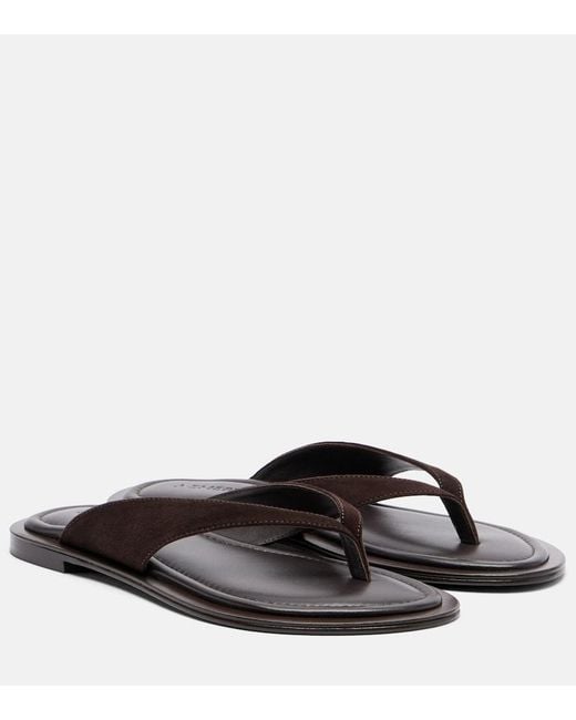 A.Emery Brown Viola Suede Thong Sandals
