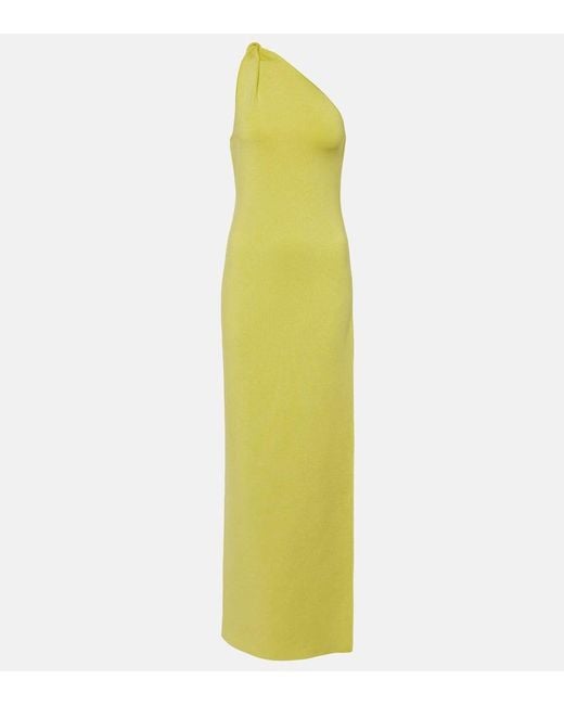 Vestido largo Persephone Galvan de color Yellow