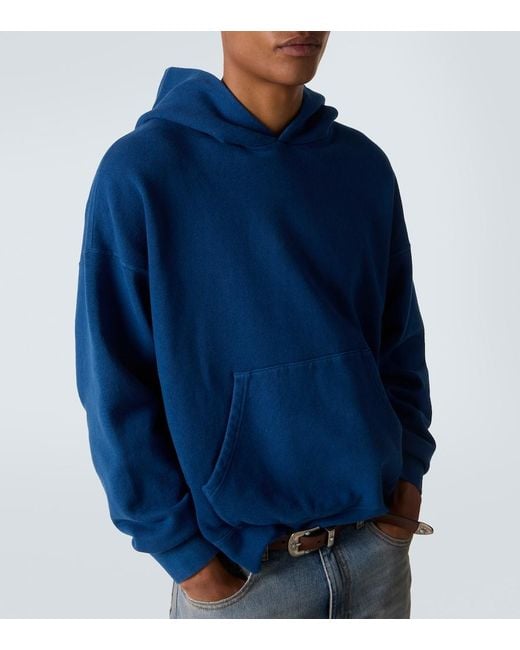 Visvim Blue Cotton Jersey Hoodie for men