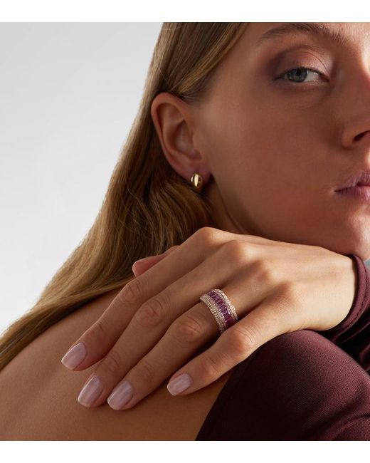 SHAY Pink 18Kt Ring With Sapphire And Diamonds