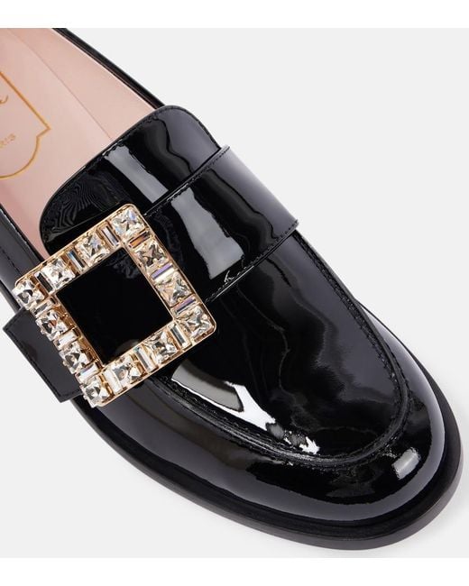 Roger Vivier Black Tres Vivier Patent Leather Loafers