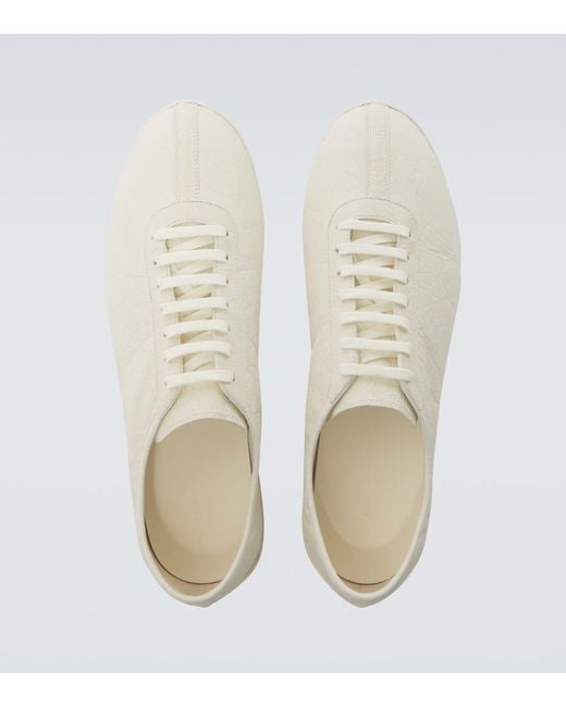 The Row White Clement Leather Sneakers for men