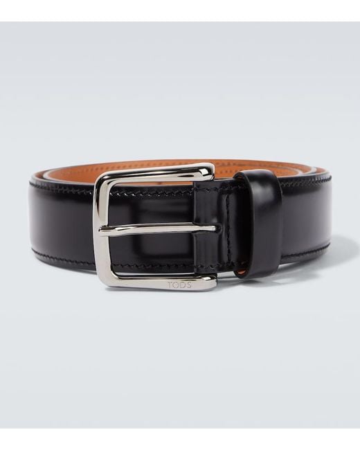 Tod's Black Leather Belt for men