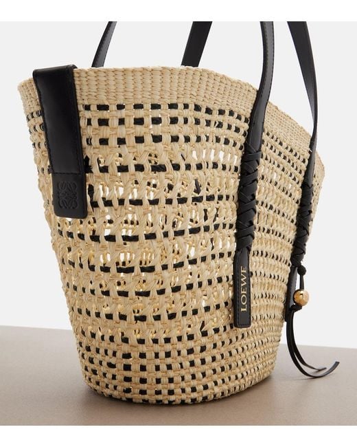 Loewe Metallic Paula's Ibiza Braid Medium Basket Bag