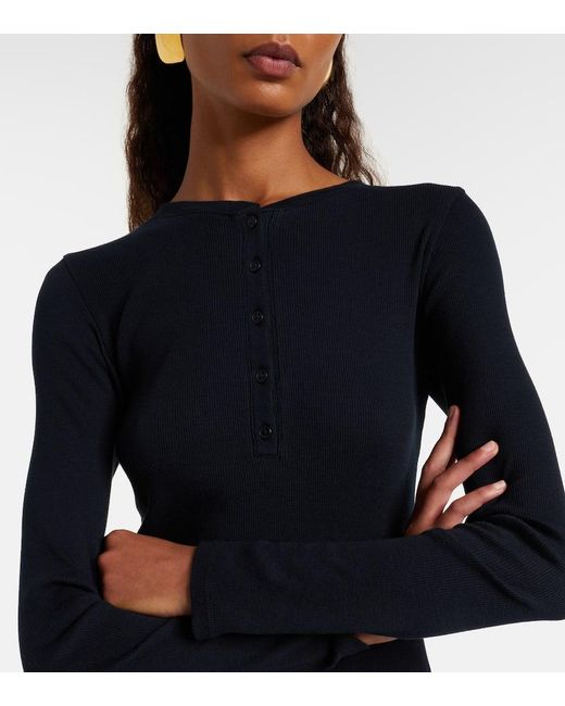 Camiseta Con Botones Jordan De Algodon Nili Lotan de color Blue