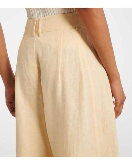 Posse Natural Parker High-Rise Wide-Leg Pants