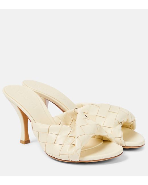 Bottega Veneta Natural Blink 80 Leather Mules