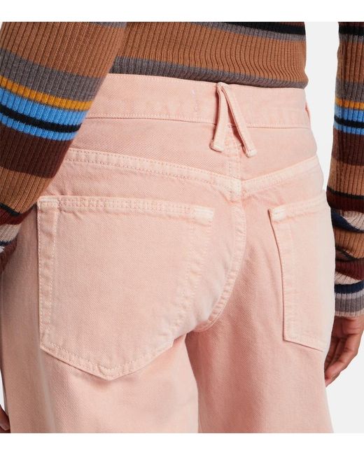 SLVRLAKE Denim Pink Mica Wide-Leg Jeans