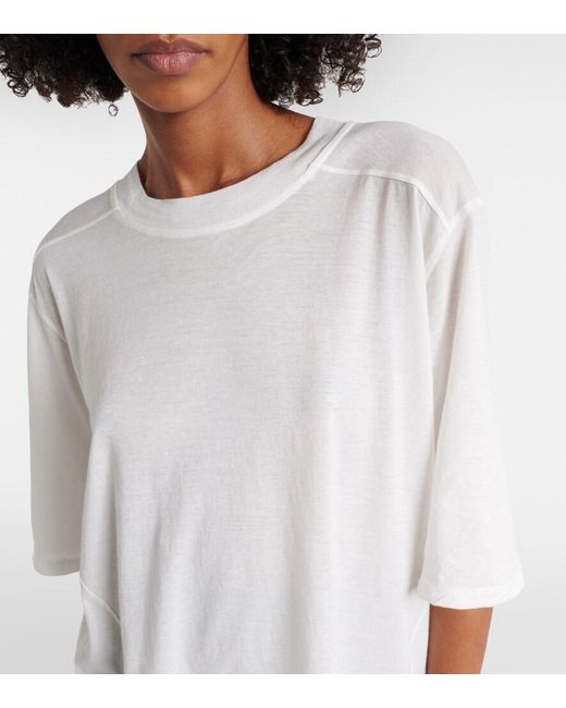Rick Owens White Walrus Oversized Cotton Jersey T-Shirt