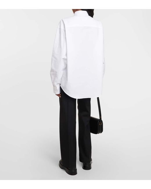 Camicia oversize in cotone di AMI in White