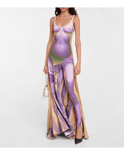 Y. Project Purple X Jean Paul Gaultier Body Morph Maxi Dress