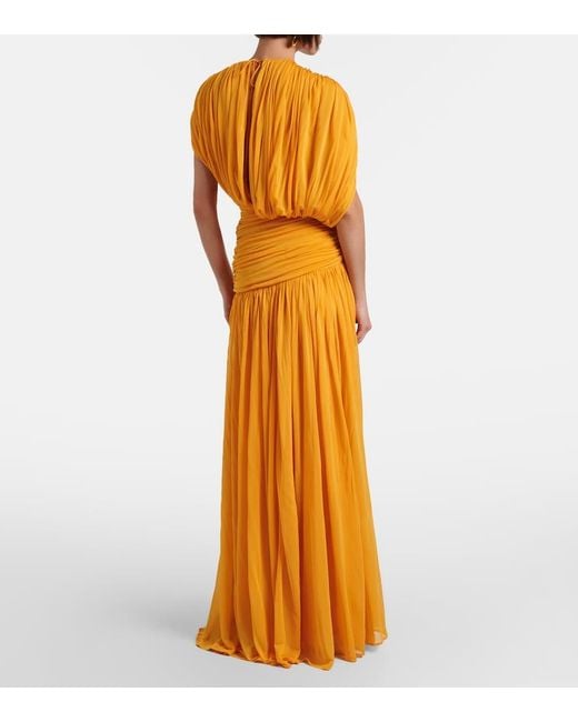 TOVE Metallic Gai Draped Jersey Gown