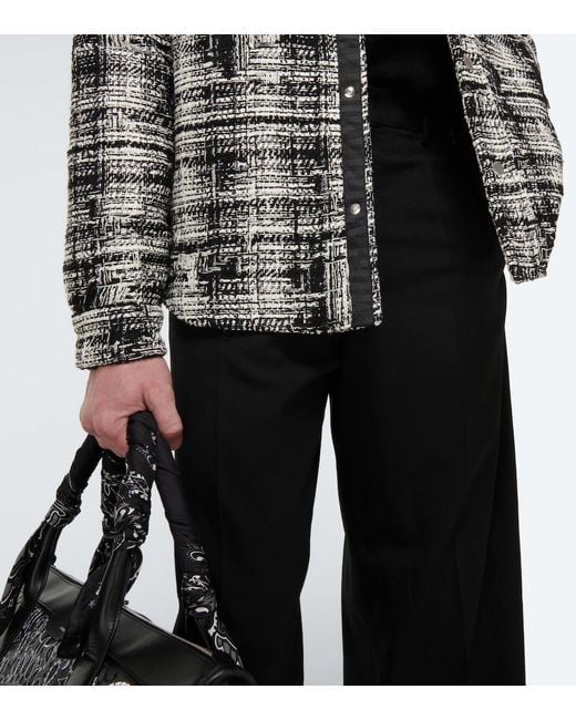 Amiri Gray Tweed Blouson Jacket for men