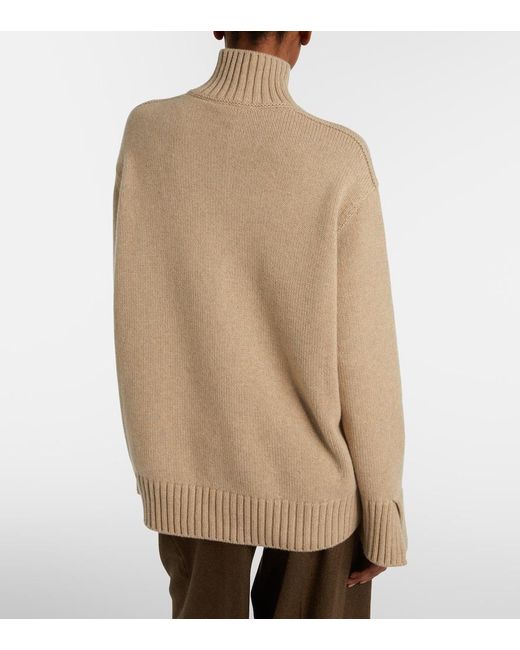 Loro Piana Natural Cashmere Turtleneck Sweater