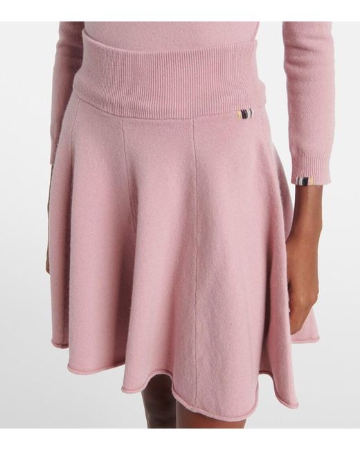 Extreme Cashmere Pink N°379 Girl Cashmere-Blend Miniskirt