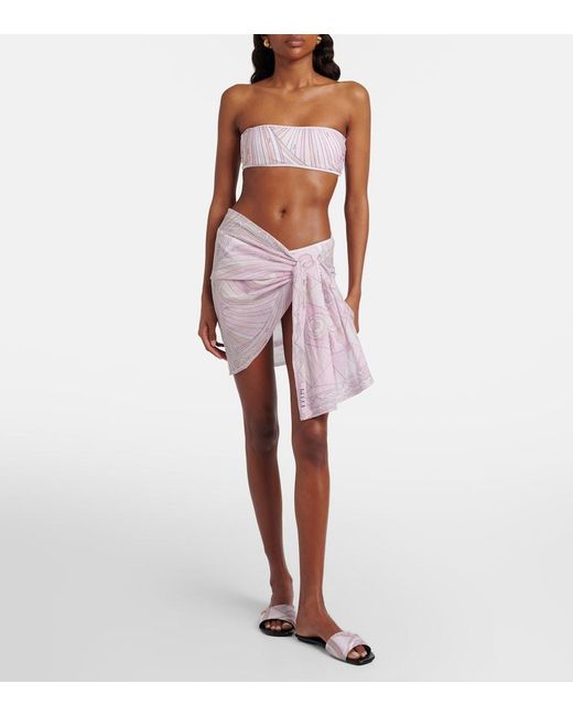 Emilio Pucci Pink Occhi Cotton Beach Cover-Up