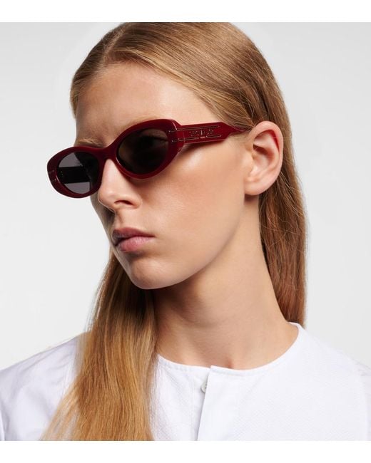 Dior Brown Diorsignature B8U Oval Sunglasses