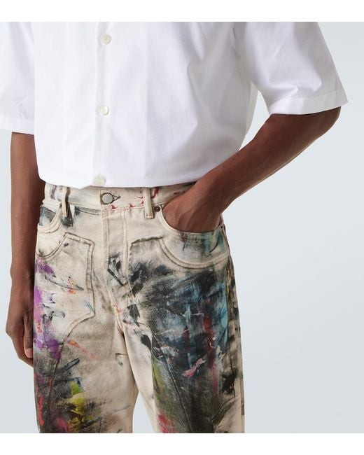 Acne White 1981 Trompe L'Oeil Canvas Cargo Pants for men
