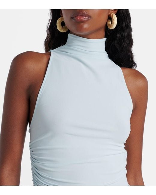 Jacquemus White La Robe Piazza Stretch-Jersey Midi Dress