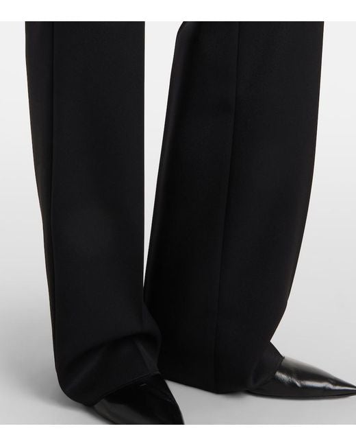 Max Mara Blue Cannes Virgin Wool Straight Pants