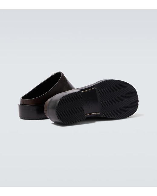Dries Van Noten Brown Leather Mules for men
