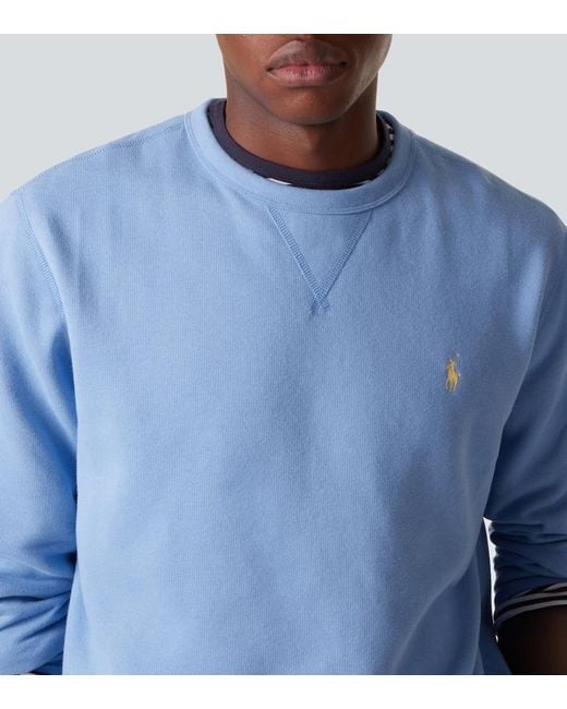 Polo Ralph Lauren Blue Cotton-Blend Sweatshirt for men