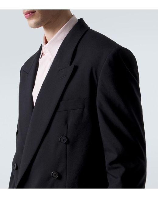The Row Blue Mazzy Double-Breasted Wool Blazer for men