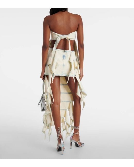 Top Bug En Jean A Encolure Bardot Y. Project en coloris Natural