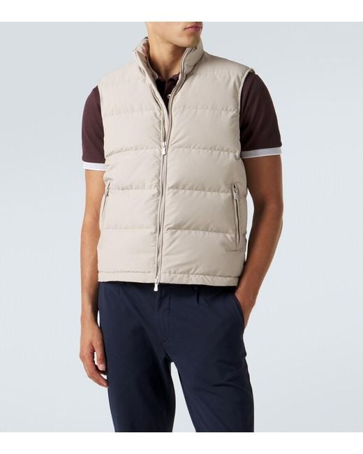 Eleventy Natural Down Vest for men