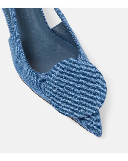 Zapatos de denim azul con punta puntiaguda Jacquemus de color Blue