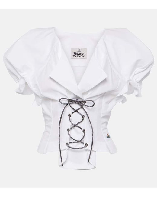 Top Kate in cotone di Vivienne Westwood in White