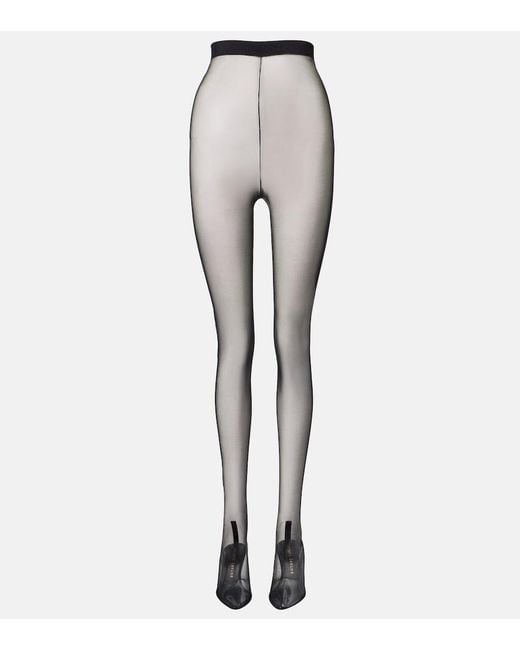 Herbert Levine Gray Sheer Perfection Mesh Over-The-Knee Boots