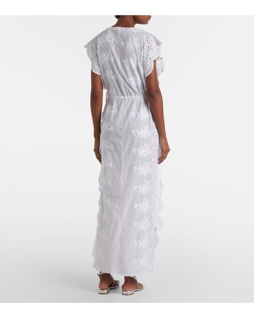Melissa Odabash White Talitha Broderie Anglaise Cotton Beach Dress
