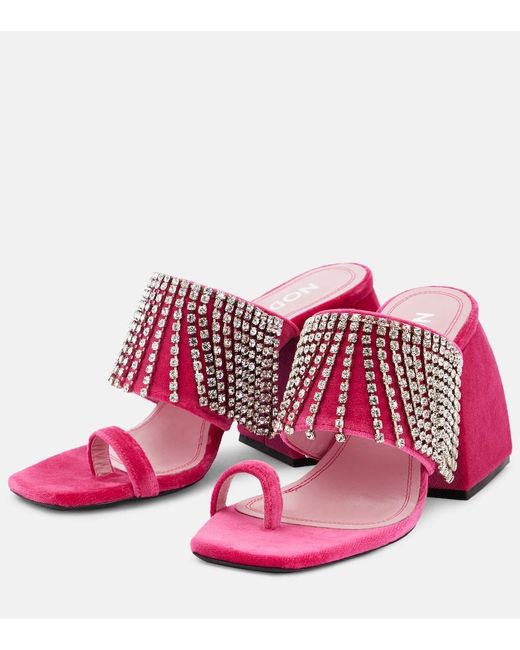 NODALETO Pink Bulla Preston Leather Sandals