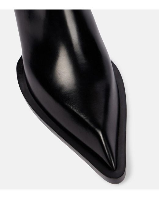 Jil Sander Black Leather Ankle Boots