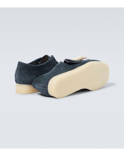 Clarks Blue Wallabee Suede Moccasins for men