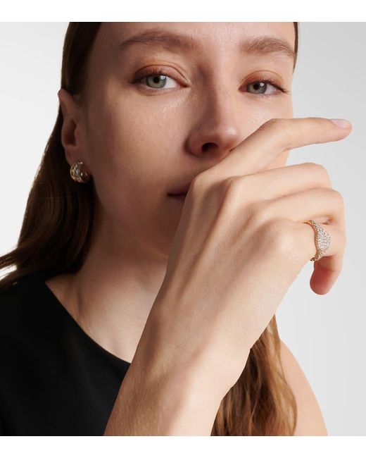 David Yurman White Petite Pave 18Kt Pinky Ring With Diamonds