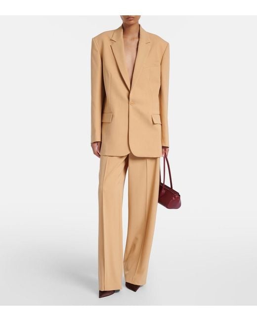Wardrobe NYC Natural Oversized Wool Blazer