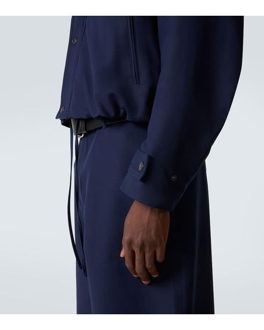 Chaqueta De Sarga De Algodon Acne de hombre de color Blue