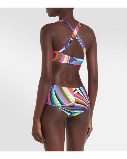 Emilio Pucci Multicolor Iride Bikini Top