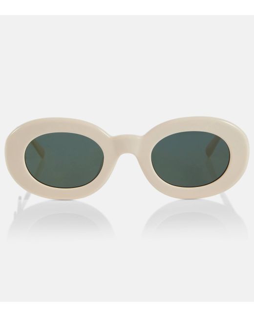 Jacquemus White Les Lunettes Pralu Oval Sunglasses