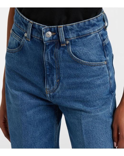 Victoria Beckham Blue Julia Straight Jeans