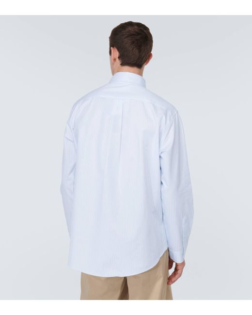Miu Miu Blue Striped Cotton Shirt for men