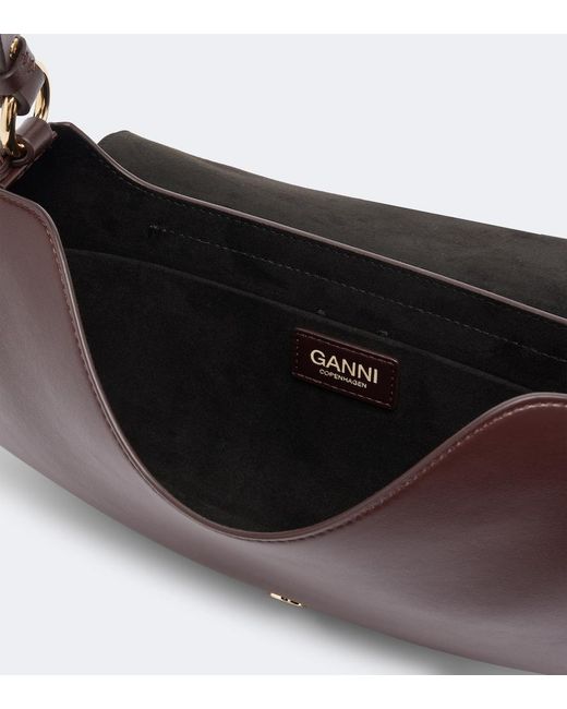 Ganni Brown B-Kat Small Shoulder Bag
