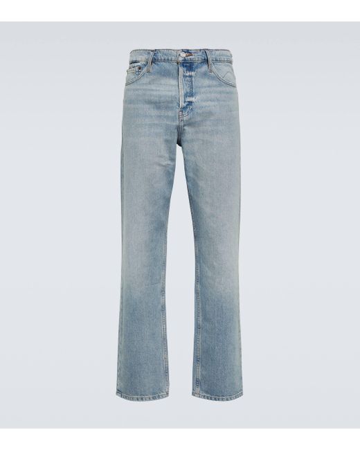FRAME Blue Mid-rise Straight Jeans for men