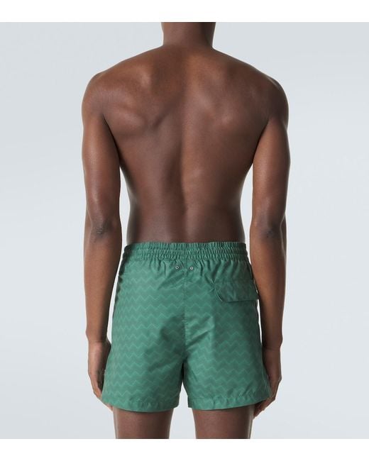 Missoni Green Zigzag Swim Trunks for men