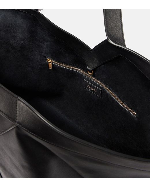Saint Laurent Black Tote Y Aus Leder