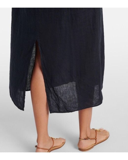 Velvet Black Maeve Linen Midi Dress