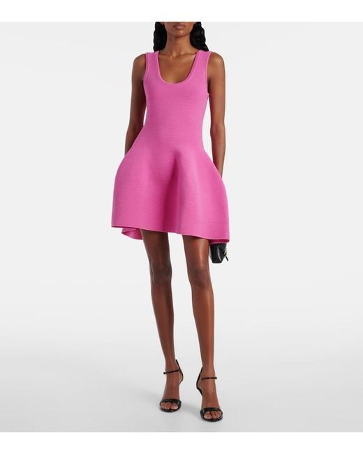 Jonathan Simkhai Pink Larina Flared Minidress